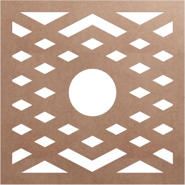 Ekena Millwork 34 in. x 8.75 in. x 0.25 in. Wood Medallion Moulding