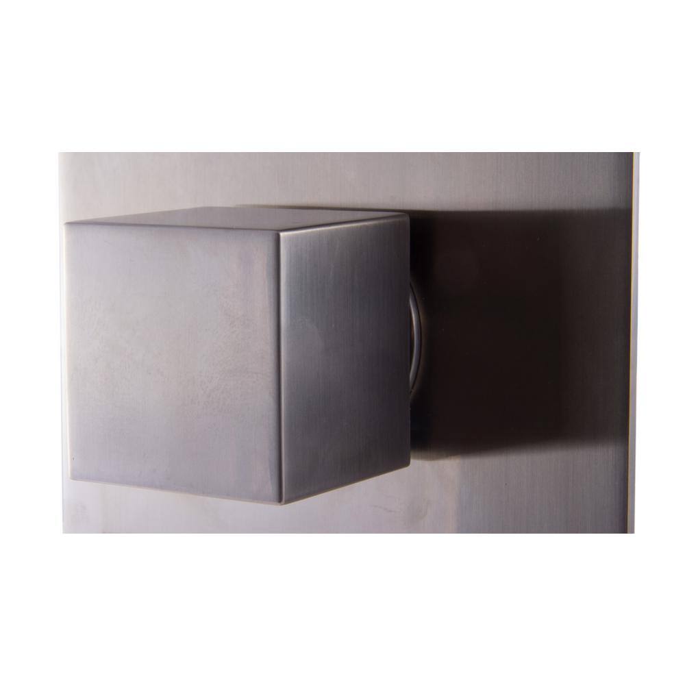 Brushed Nickel Square Thermostatic Shower Mixer with 2-Way Diverter