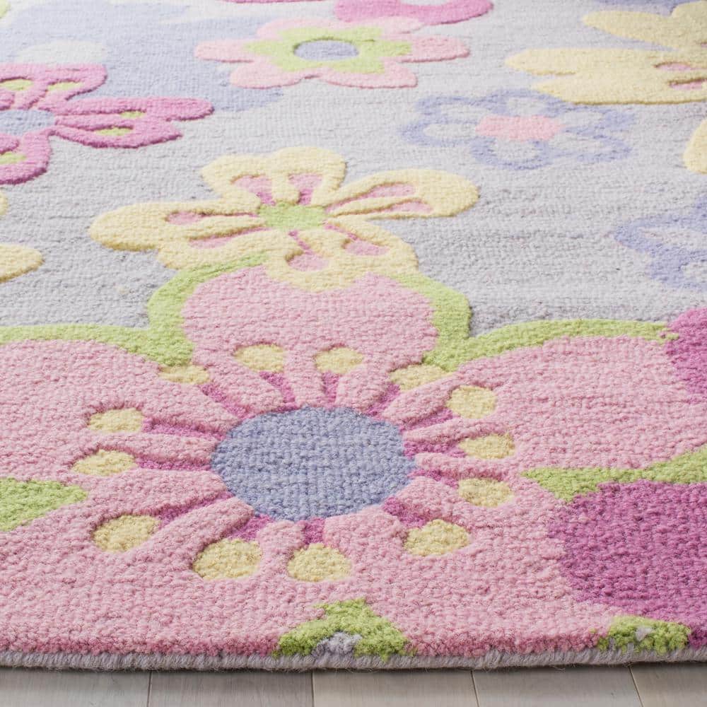 Handmade Multicolor Floral Wool Kids Area Rug 2' x 3'