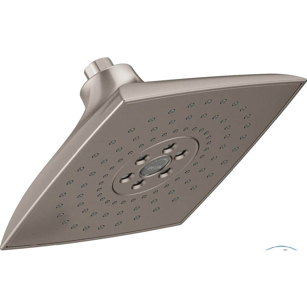 Everly 3-Spray Patterns 1.75 GPM 8.25 in. Wall Mount Fixed Shower Head in Spotshield Brushed Nickel price history on PriceWatchPro