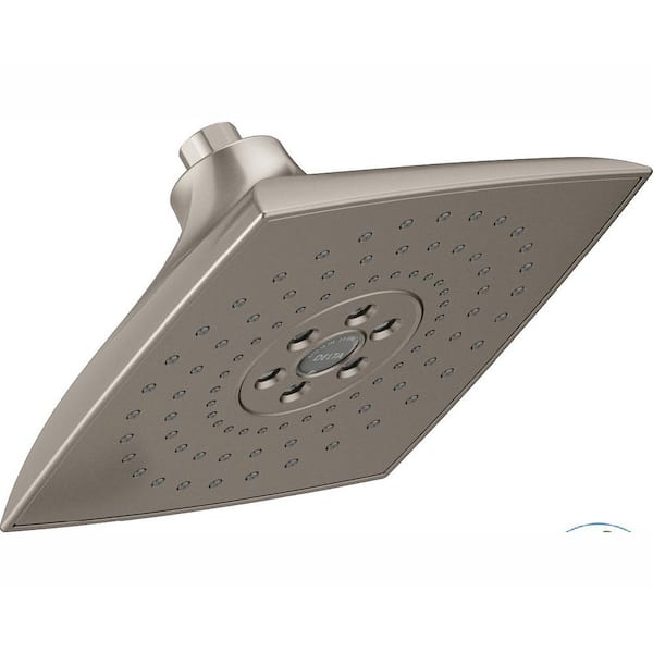 Delta Everly 3-Spray Patterns 1.75 GPM 8.25 in. Wall Mount Fixed Shower Head in Spotshield Brushed Nickel