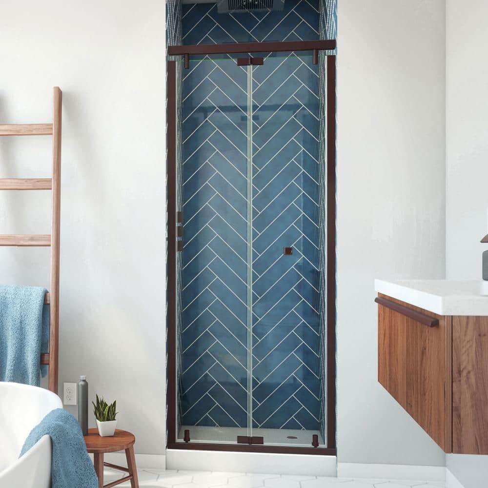 Butterfly-S Oil Rubbed Bronze Semi-Frameless Bi-Fold Shower Door