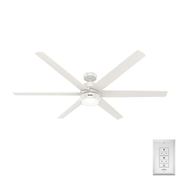 Solaria 72 in. Integrated LED Outdoor Fresh White Ceiling Fan with Light Kit and Wall Control