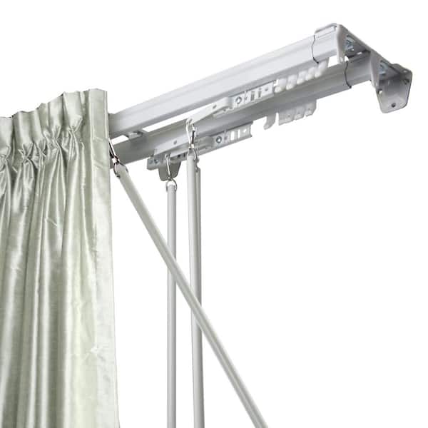 Baton Draw Rods 30-48 Inch Adjustable Rod Rod Desyne Baton Draw Double Traverse Curtain ...