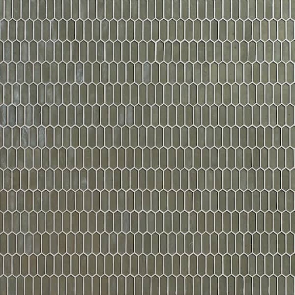 MSI Take Home Tile Sample - Pixie Grigia 6 in. x 6 in. x 6 mm Hand Crafted Glass Mosaic Wall Tile
