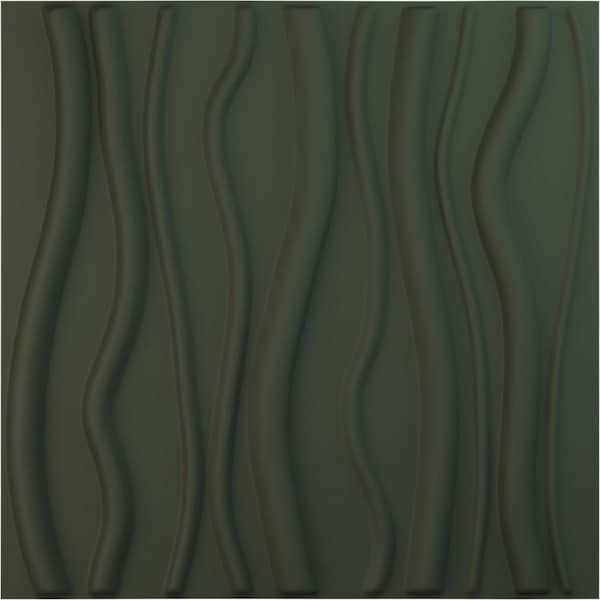 Ekena Millwork 19 5/8 in. x 19 5/8 in. Jackson EnduraWall Decorative 3D Wall Panel, Satin Hunt Club Green (Covers 2.67 Sq. Ft.)