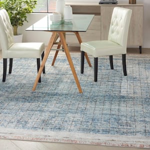Concerto Blue 8 ft. x 10 ft. Abstract Contemporary Area Rug
