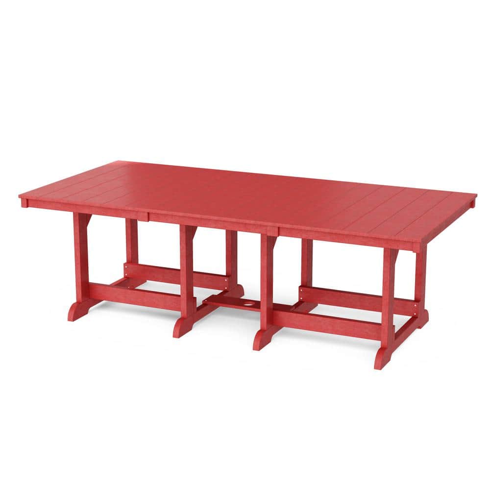 Heritage Cardinal Red HDPE Plastic 44 in. x 94 in. Outdoor Dining Table price history on PriceWatchPro