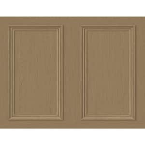Honey Brown Faux Wood Panel Vinyl Peel and Stick Wallpaper Roll (Covers 40.5 sq. ft.)