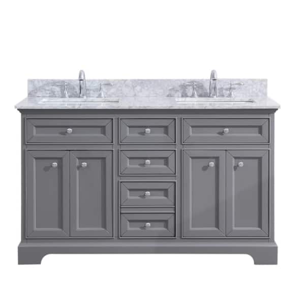 Ari Kitchen And Bath South Bay 55 In, Home Depot Double Vanity Top 600