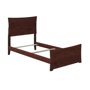 Metro Walnut Twin XL Traditional Bed with Matching Foot Board