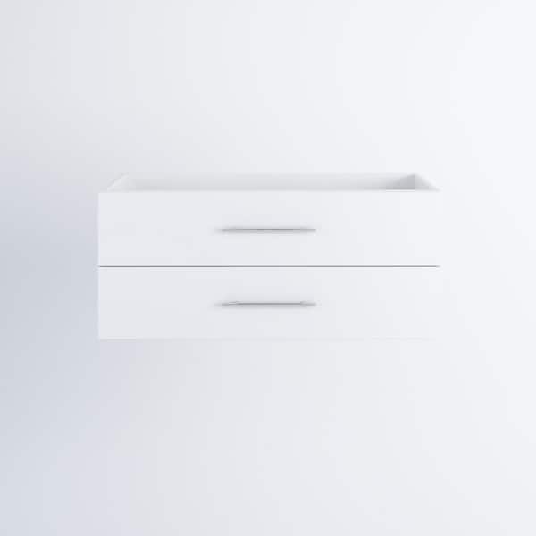 Napa 48 in. W x 18 in. D x 21 in. H Single Sink Bath Vanity Cabinet without Top in White, Wall Mounted