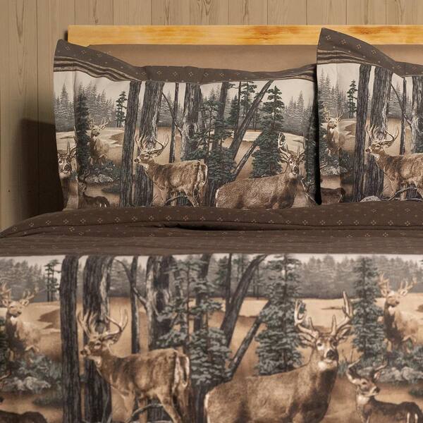 Wildlife Comforter Bedding Set Whitetail Deer Birch Trees by Blue Ridge Trading 