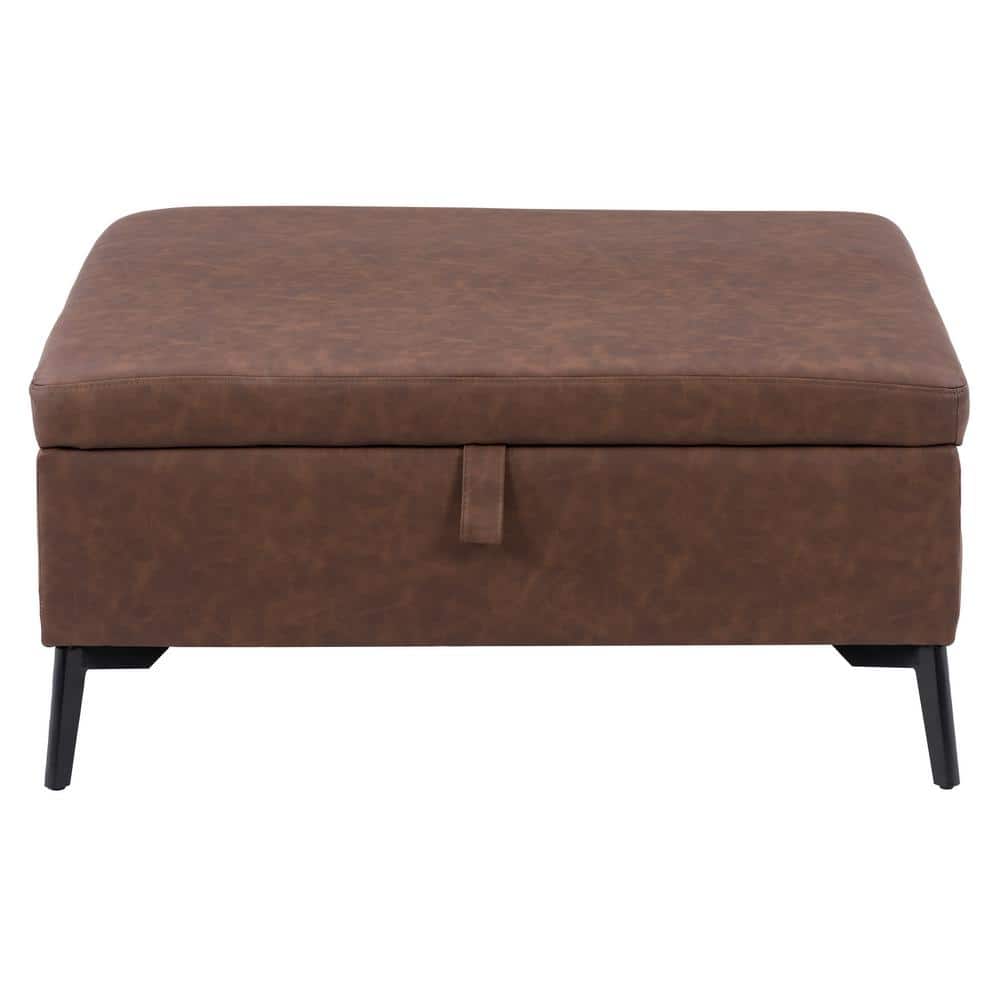 Reviews for CorLiving Linden Dark Brown Square Storage Ottoman Pg 1