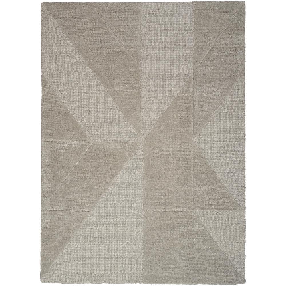 Nourison Modern Edge Grey 5 ft. x 7 ft. Contemporary Area Rug 012401 ...