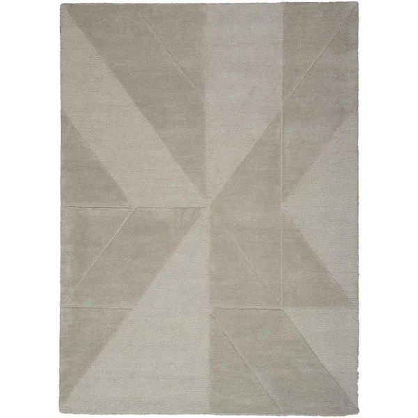 Nourison Modern Edge Grey 5 ft. x 7 ft. Contemporary Area Rug