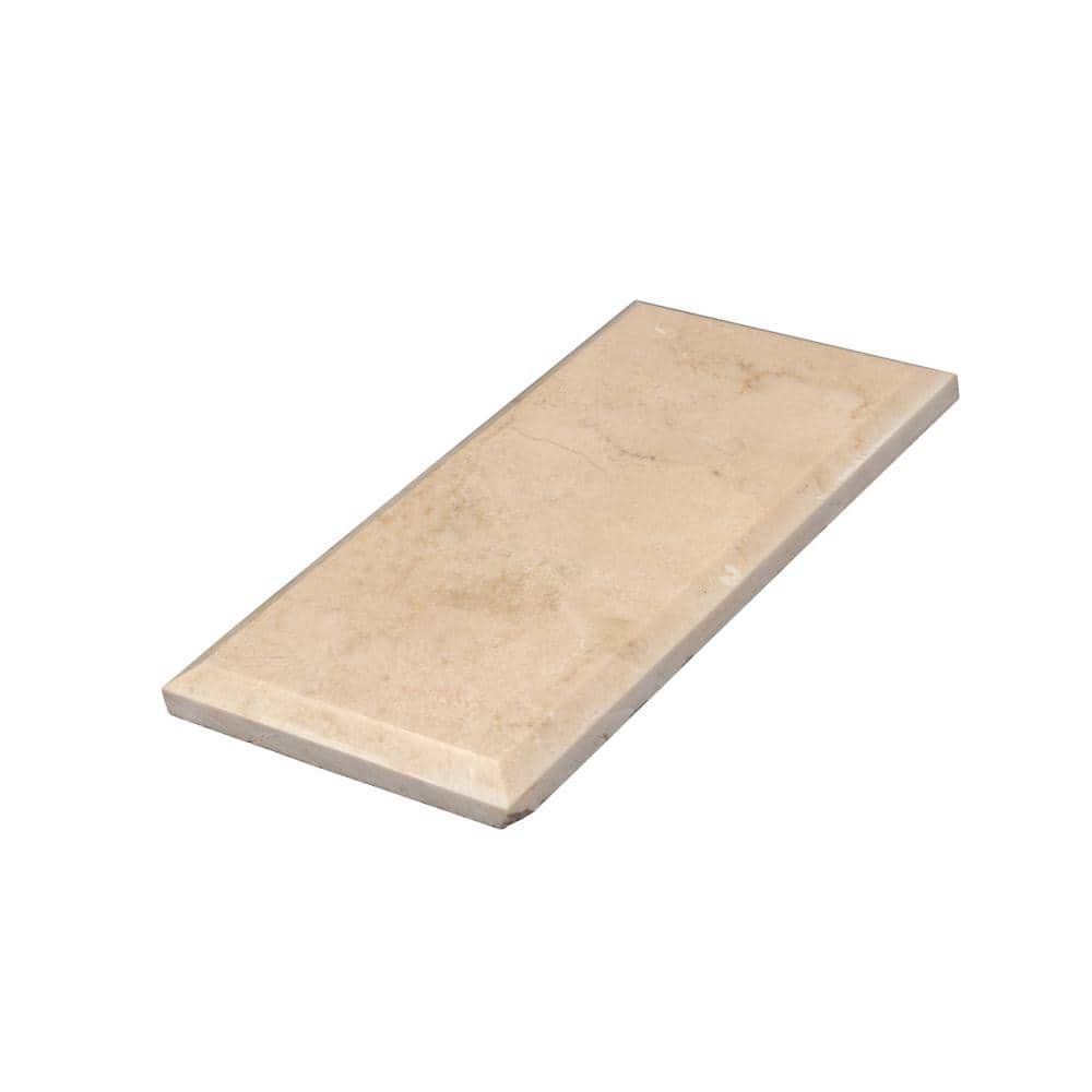 Beige and Yellow Polished Marble Subway Tile 3" x 6"