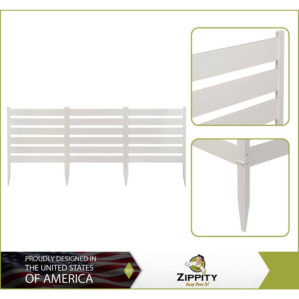 Maui 2-ft White Vinyl Square-Top Garden Fence Panels