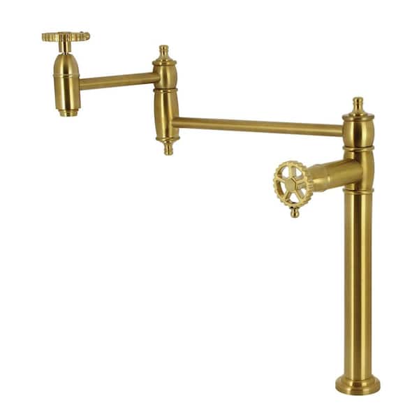 Fuller Deck Mount Pot Filler in Brushed Brass