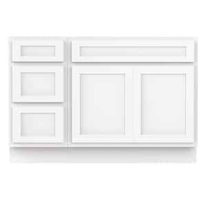 48 in. W x 21 in. D x 32.5 in. H Bath Vanity Cabinet without Top in White