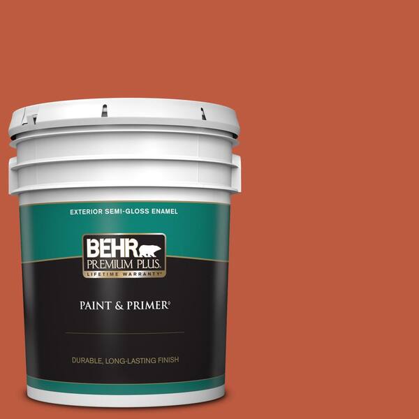 BEHR PREMIUM PLUS 5 gal. Home Decorators Collection #HDC-FL14-3 Fall Foliage Semi-Gloss Enamel Exterior Paint & Primer