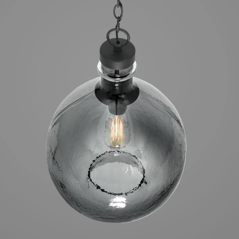 Antique Bronze Glass Farmhouse Pendant Light