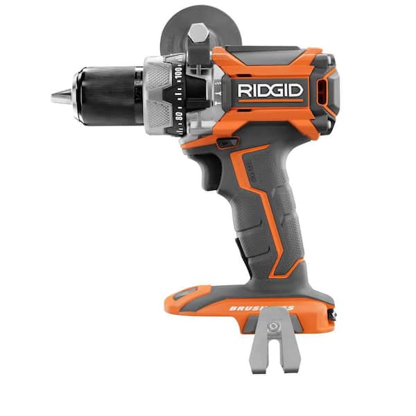 RIDGID - 18-Volt Lithium-Ion Cordless Brushless 1/2 in. Compact Hammer Drill Kit with (2) 2.0 Ah Batteries, Charger, and Bag