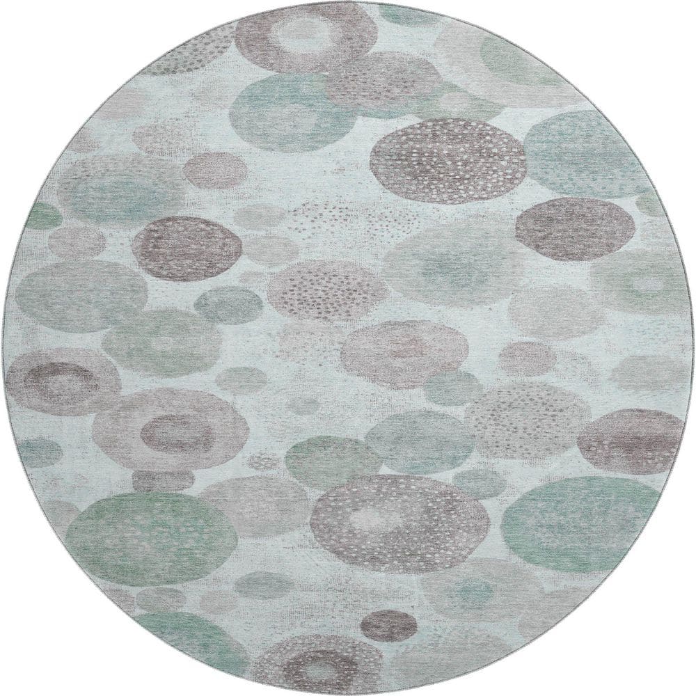 Mayfield Premium Machine Washable Abstract AMF1896 Mint 8 ft. x 8 ft. Round Rug price history on PriceWatchPro