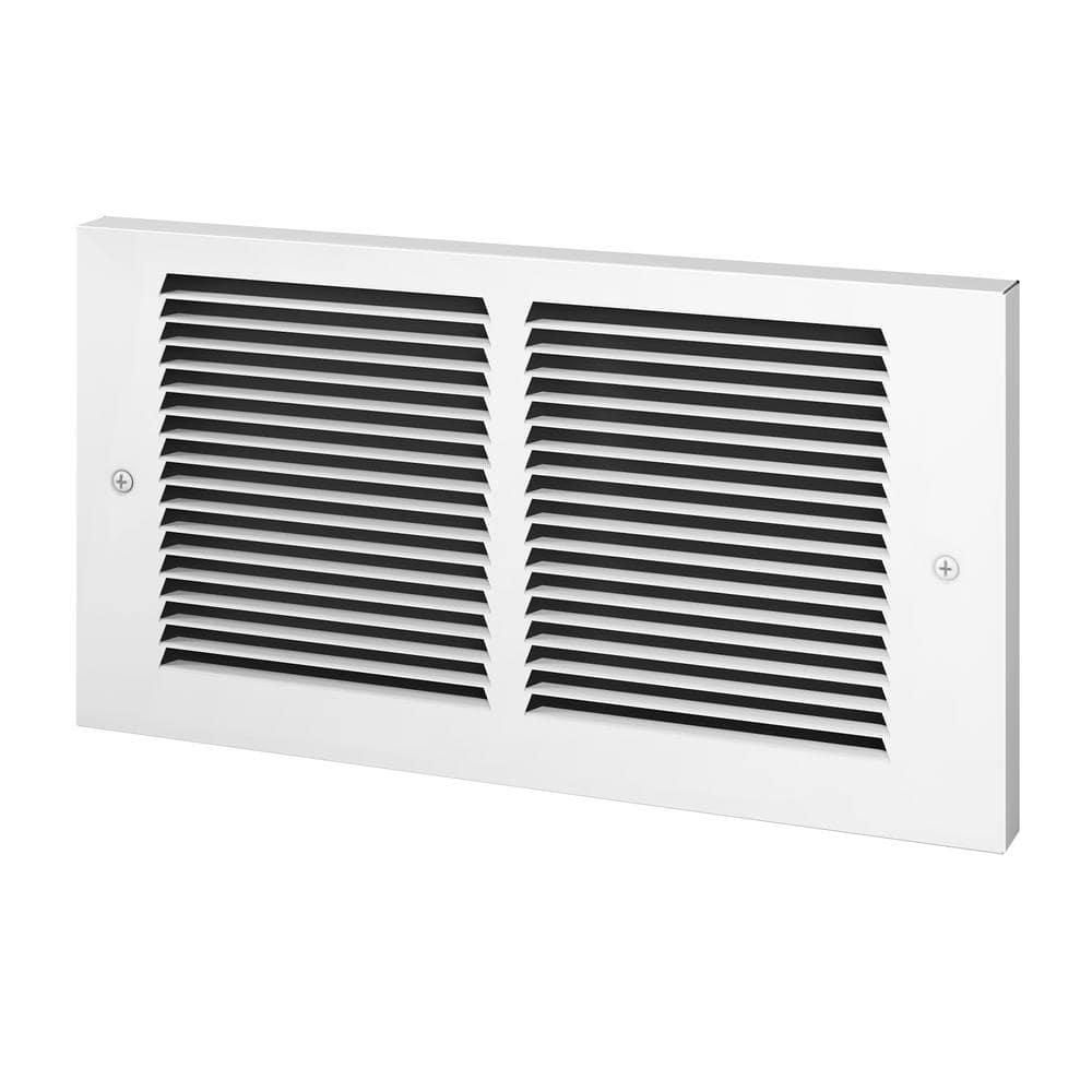 White Steel 2000 Watt Wall Insert Electric Fan Heater
