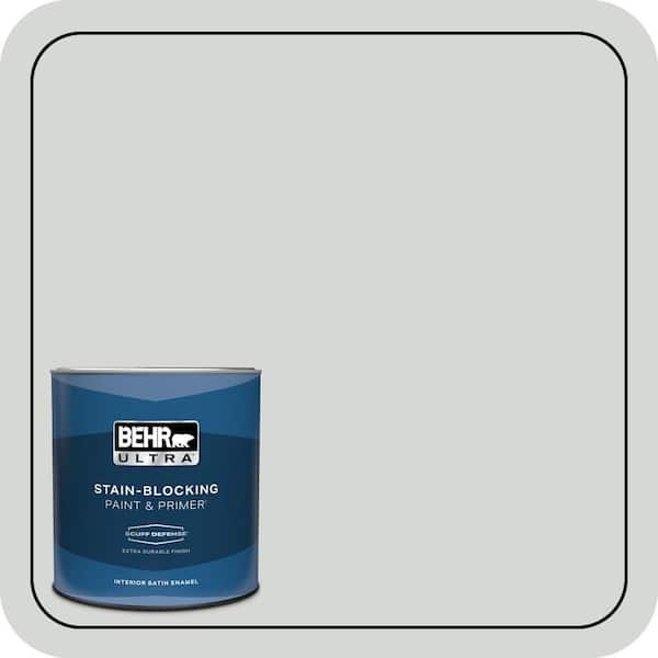 BEHR ULTRA 1 qt. #PPU25-13 Misty Coast Extra Durable Satin Enamel Interior Paint & Primer