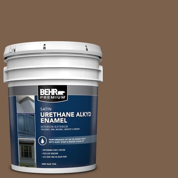 BEHR PREMIUM 5 gal. Home Decorators Collection #HDC-CL-13 Sassafras Tea Urethane Alkyd Satin Enamel Interior/Exterior Paint