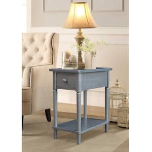 Washed Heather Gray 12 in. Wide Narrow Side Table