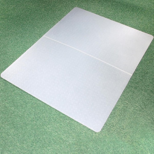 Ecotex Polypropylene Rectangular Foldable Chair Mat for Carpets, 35 x 46, Translucent