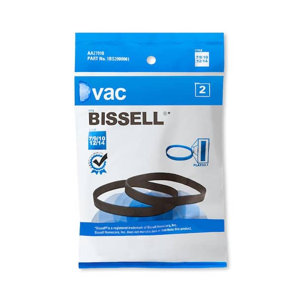 HOOVER Vacuum Bissell Type 7, 9, 10, 12, 14 Belts (2-Pack)