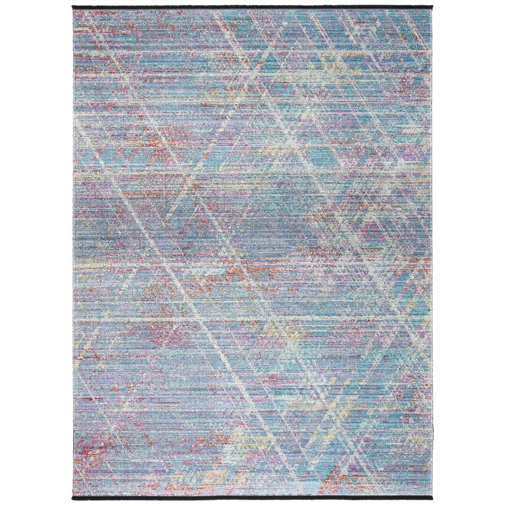 Windsor 5 ft. x 7 ft. Ivory/Aqua Distressed Geometric Area Rug price history on PriceWatchPro