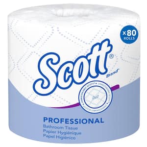 2-Ply White Individually Wrapped Standard Rolls Bulk Toilet Paper (80 Rolls/Case, 550 Sheets/Roll)