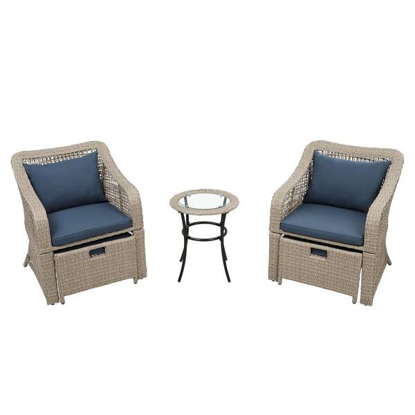 wicker patio furniture set home depot