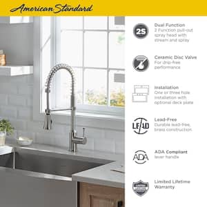 Pekoe Single-Handle Pull-Down Sprayer Kitchen Faucet in Chrome