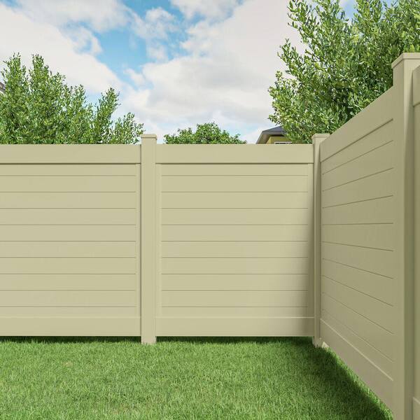 Barrette Outdoor Living Horizontal Fence 5 in. x 5 in. x 108 in. Sand Vinyl Line Post