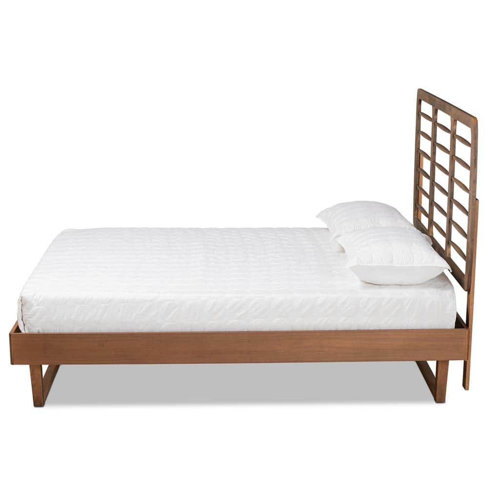 Baxton Studio Lucie Brown Full Platform Bed 18411147 9410HD The