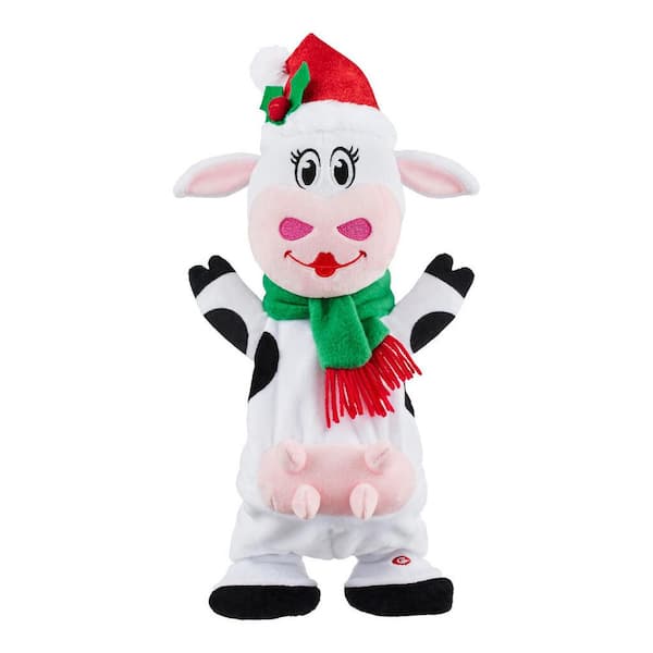 Home Accents Holiday 15 in Animated Belly Shaking Cow