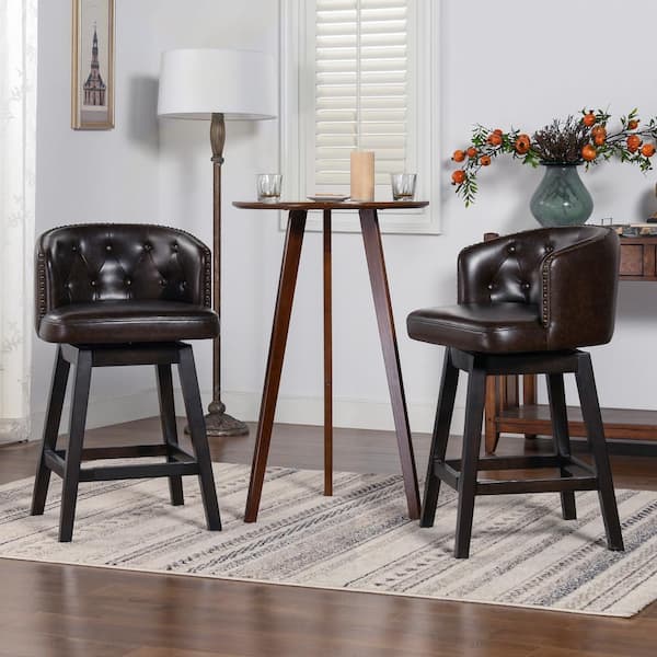 Jennifer Taylor Davidson 26 In Swivel, Leather Counter Height Swivel Stools With Backs