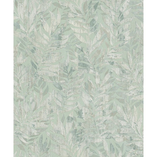 Advantage Beck Green Leaf Wallpaper Sample