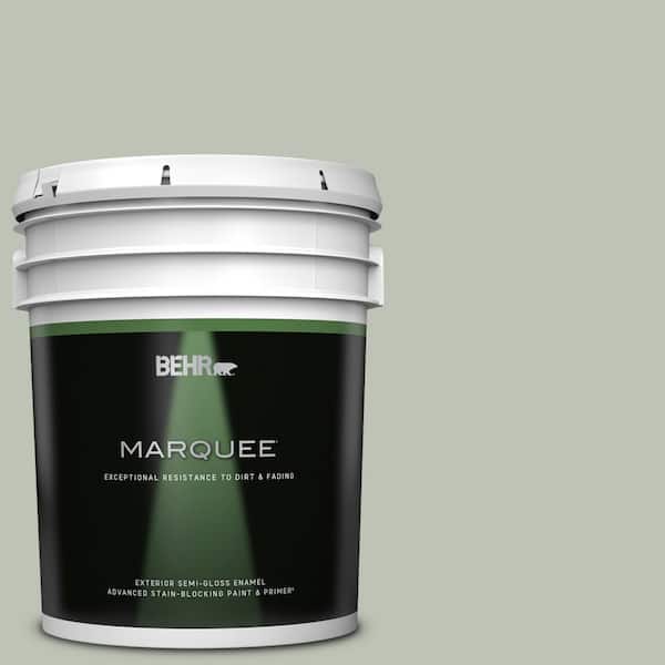 BEHR MARQUEE 5 gal. #PPU11-11 Summer Green Semi-Gloss Enamel Exterior Paint & Primer