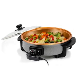 Sonya Shabu 7.75 in. Stainless Steel Electric Wok Mongolian Hot