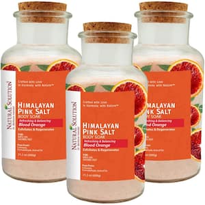 Himalayan Pink Bath Salt, Infused with Blood Orange Extracts Cork Jar (3-Pack)