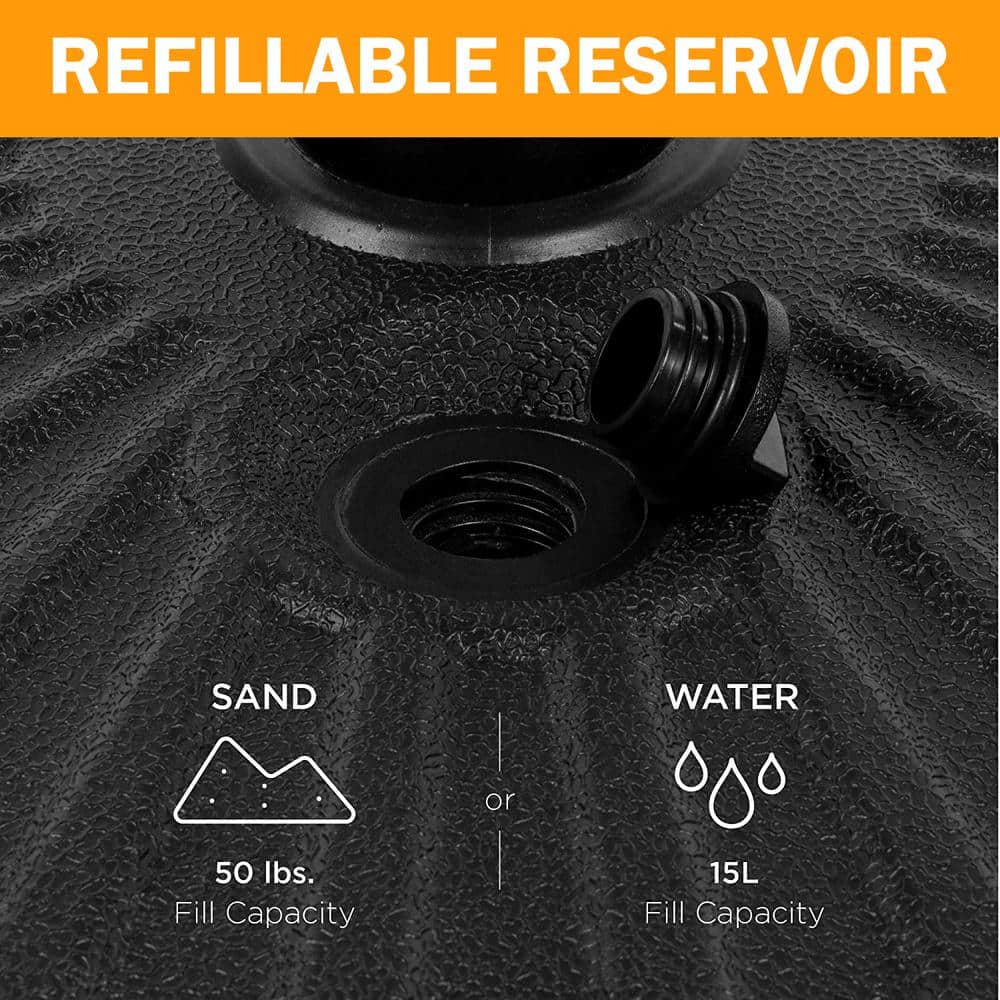 GoDecor 20" Umbrella Base Stand, Umbrella Stand Round Base Black