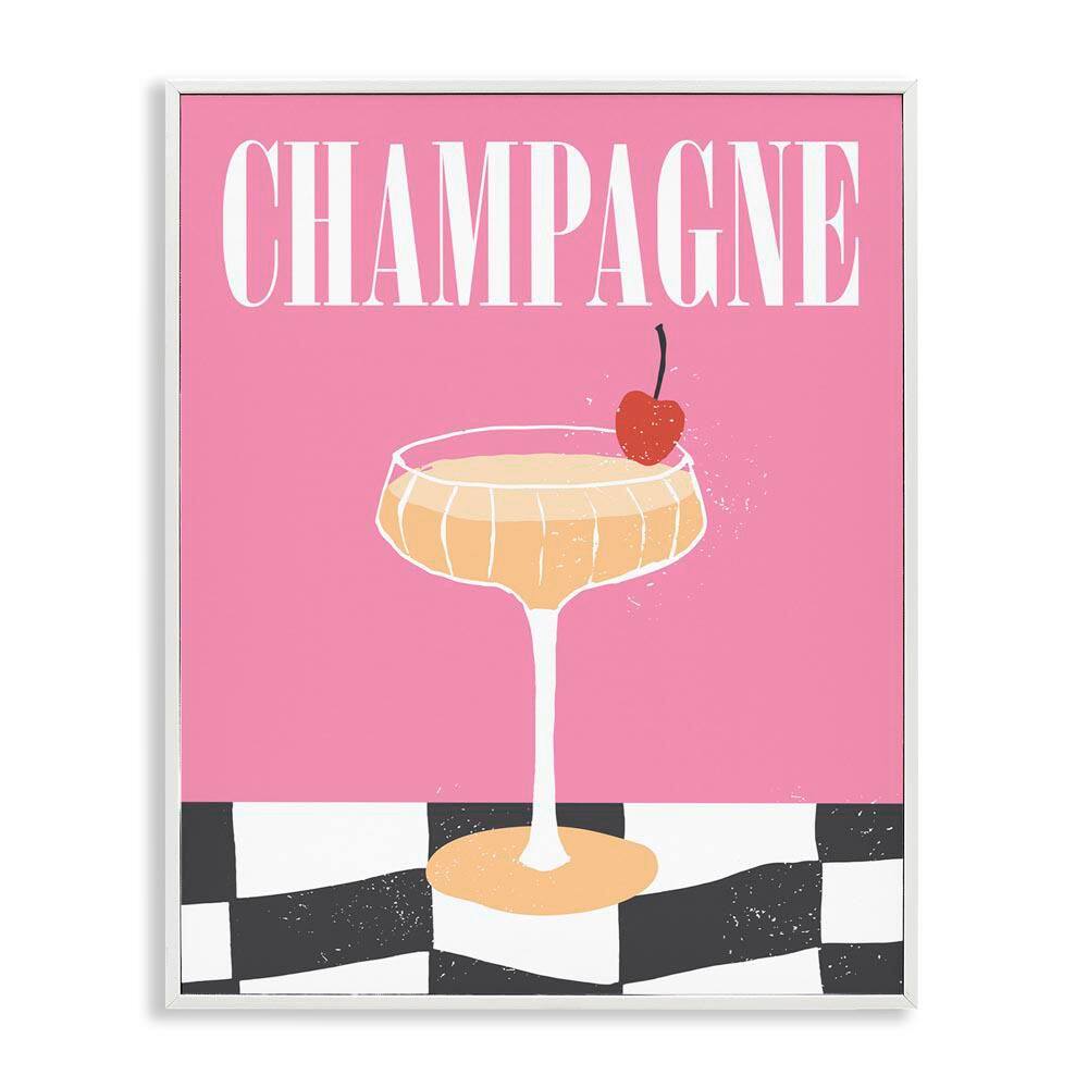 Champagne with Cherry by House of Lulu White Framed Food Giclee Art Print 14 in. x 11 in. price history on PriceWatchPro