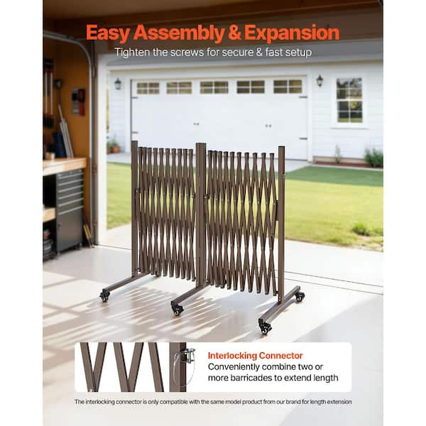 VEVOR Double Expandable Barricades, 322.05 in. L x 46.85 in. H