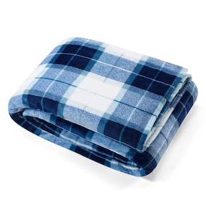 Plaid fleece blanket sale